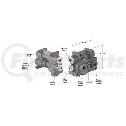 288605RX by BENDIX - TP-5 Tractor Protection Valve, Remanufactured