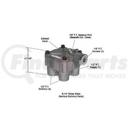 103028RX by BENDIX - R-14 Relay Valve, Remanufactured