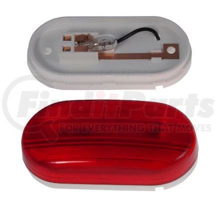 46702-3 by GROTE - Single-Bulb Oval Clearance Marker Light, Red, Bulk Pack