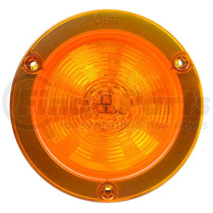 54633-3 by GROTE - SuperNova 4" NexGen LED Stop Tail Turn Light, Intergrated Flange w/ Gasket, Male Pin - Yellow Turn (Bulk)