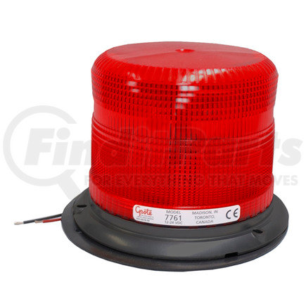 77612 by GROTE - Strobe Light - Round, Red, 12-24V, Flange Mount, Class I