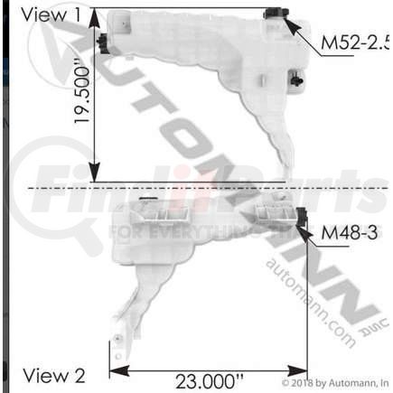 575.1024 by AUTOMANN - Coolant Reservoir - For Peterbilt Trucks