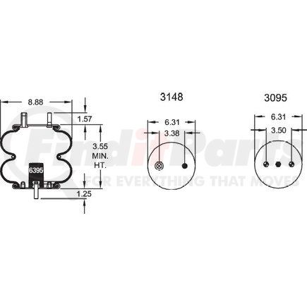 W013587686 by FIRESTONE - Airide Air Spring Double Convoluted 20