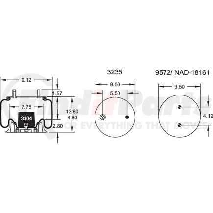 W013589562 by FIRESTONE - Airide Air Spring Reversible Sleeve 1T15L-2