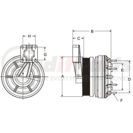 99A9649 by HORTON - Engine Cooling Fan Clutch