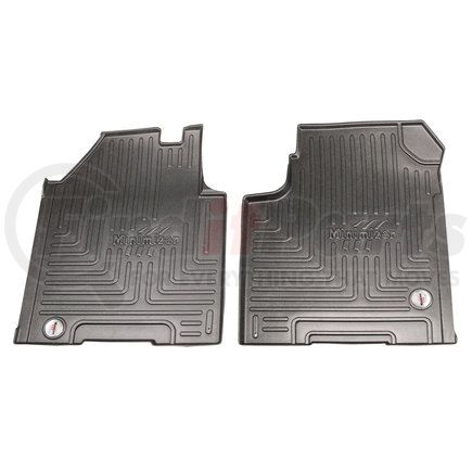 103084 by MINIMIZER - Floor Mats - Black, 2 Piece, Front Row, For Western Star