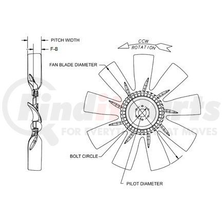 998660502 by HORTON - MS9 - 9 Blade Nylon Fan