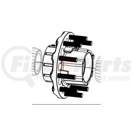 AK-DB-HB-001 by AXN HEAVY DUTY - HUB WITH BEARING CUPS