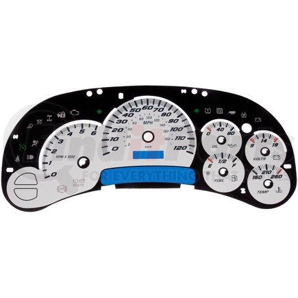 10-0103B by DORMAN - Instrument Cluster Upgrade Kit - White Without Transmission Temperature