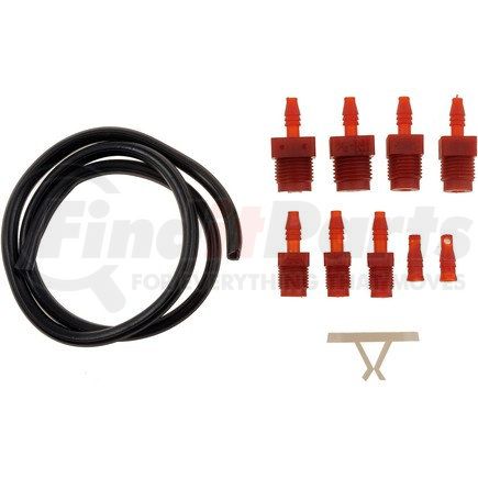 13910 by DORMAN - Master Cylinder Bleeder Kit - 22 In. Hose, Clip, And 6 Fittings