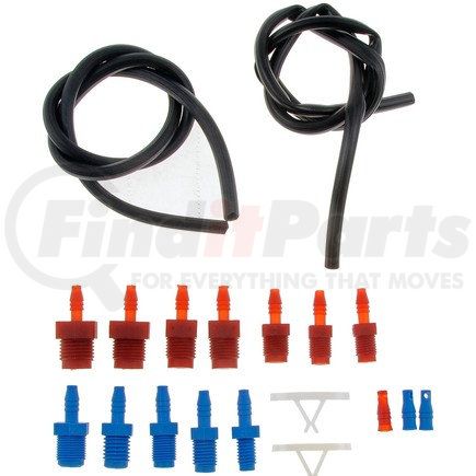 13911 by DORMAN - Master Cylinder Bleeder Kit - 22 In. Hose, Clip, And Sae And Metric Fittings