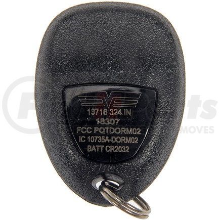 13716 by DORMAN - Keyless Entry Remote 3 Button