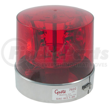 76222 by GROTE - Two Sealed-Beam Roto-Beacons - Red