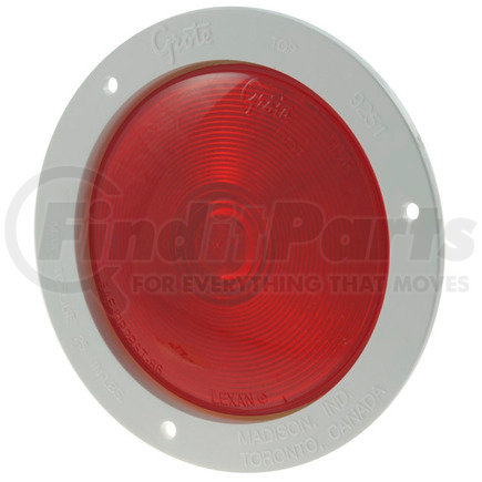 52692 by GROTE - 4" Economy Stop Tail Turn Light, White Theft-Resistant Flange - Red