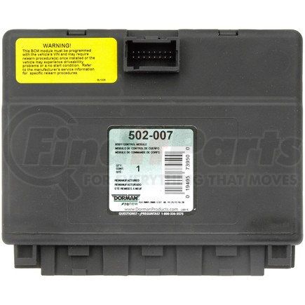 502-007 by DORMAN - Remanufactured Body Control Module