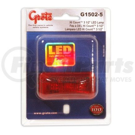 G1502-5 by GROTE - 3in. Hi Count® 3-Diode LED Clearance Marker Lights, Red, Retail Pack