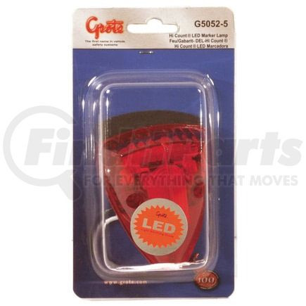 G5052-5 by GROTE - Hi Count® School Bus Wedge LED Marker Light, Red, Retail Pack