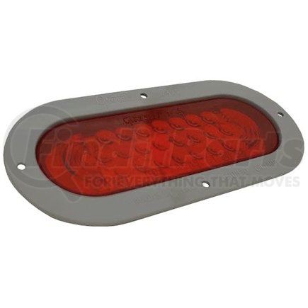 535923 by GROTE - SuperNova Oval LED S/T/T, Lamp, Red w/ Gray Theft-Resistant Flange