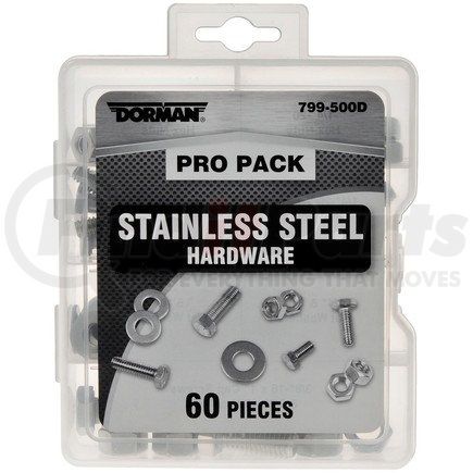 799-500D by DORMAN - Pro Pack Stainless Steel Hardware - 60 Pieces