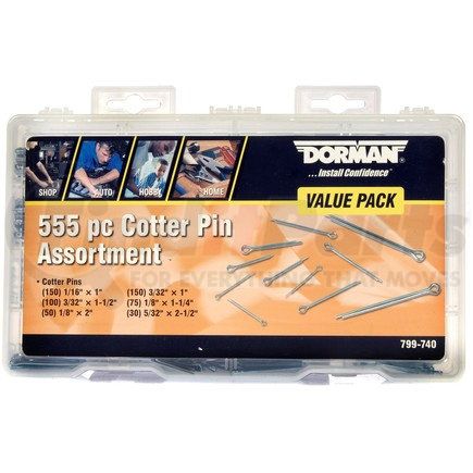 799-740 by DORMAN - Cotter Pin Value Pack- 6 Sku's- 555 Pieces