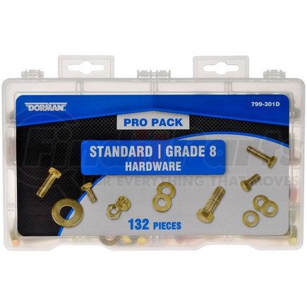 799-301D by DORMAN - Pro Pack Standard Grade 8 Hardware - 132 Pieces