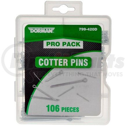 799-420D by DORMAN - Pro Pack Cotter Pins - 106 Pieces