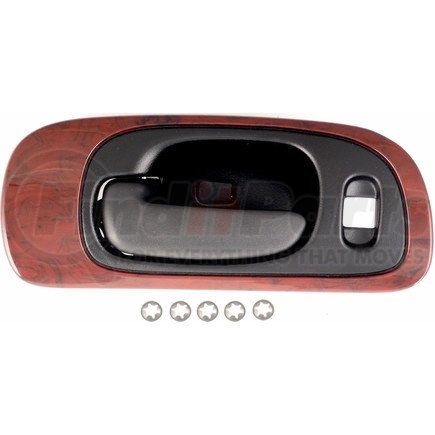 82093 by DORMAN - Interior Door Handle Black Lever, Woodgrain Housing