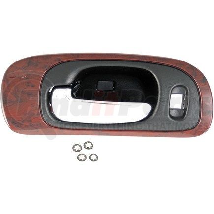 82094 by DORMAN - Interior Door Handle Black Lever, Woodgrain Housing