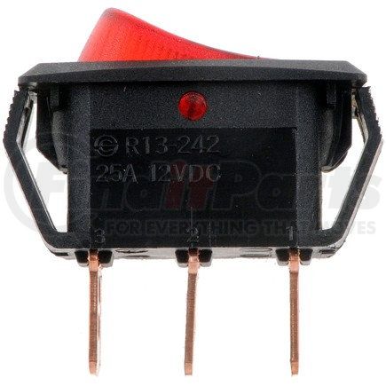 84830 by DORMAN - Black Body/Red Rectangle Rocker Switch