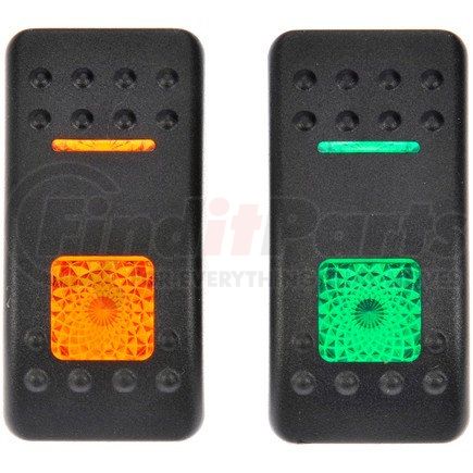 84946 by DORMAN - Electrical Switch Rocker Covers Amber Green
