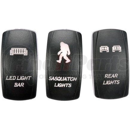 84948 by DORMAN - Electrical Switch Rocker Covers Rear Light Bar Sasquatch