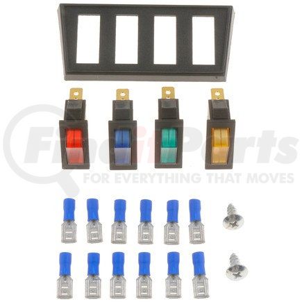 86923 by DORMAN - Electrical Switches - Multiple Rocker Kit Red, Blue, Amber And Green