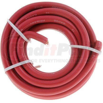 85700 by DORMAN - 10 Gauge Red Primary Wire- Card