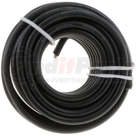 85710 by DORMAN - Primary Wire - 144  in. 12 ga., Black, Coppper, Polyvinyl Chloride Insulation