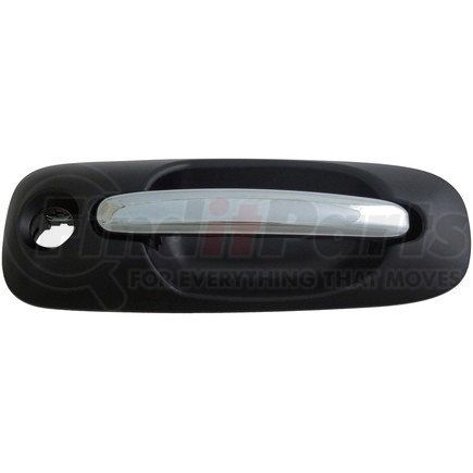 93610 by DORMAN - Exterior Door Handle Side Sliding Left With Keyhole Chrome Lever Black Housing