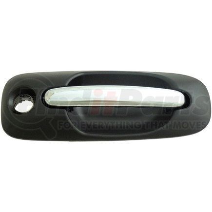 93611 by DORMAN - Exterior Door Handle Side Sliding Right With Keyhole Chrome Lever Black Housing