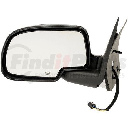 955-064 by DORMAN - Side View Mirror - Left, Power, Heated; Black And Chrome