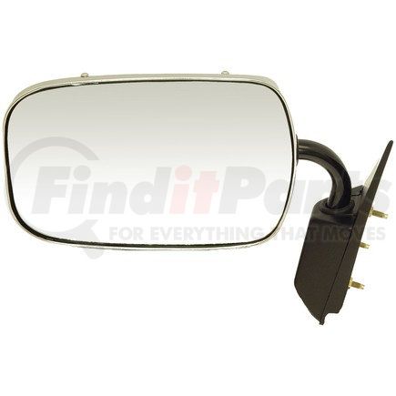 955-187 by DORMAN - Side View Mirror - Left, Manual, Chrome + Black