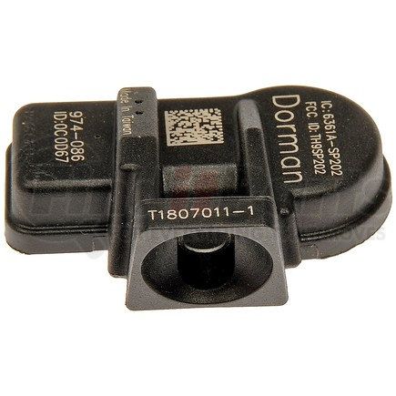 974-086 by DORMAN - Tire Pressure Monitoring System Sensor