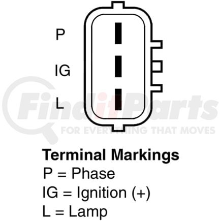 93097 by DELCO REMY - Alternator - Refrigeration, 12V, 60A, M6X1.0 B+ Output Terminal, Clockwise