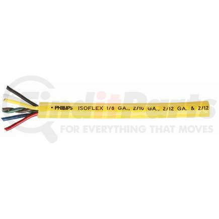 3-342 by PHILLIPS INDUSTRIES - Bulk Wire - 100 ft., 7 Conductor, 1/8, 2/10, 4/12 ga, 0.770 in. OD, Bright Yellow, ISO