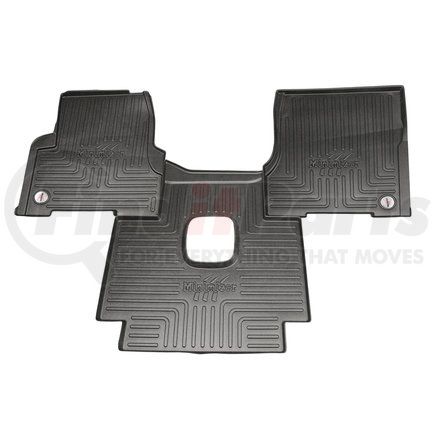 FKVOLVO1MB-MIN by MINIMIZER - Floor Mats - Black, 3 Piece, With Minimizer Logo, Manual Transmission, Front, Center Row, For Volvo