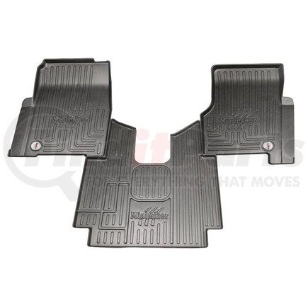 FKFRTLCASCMB-MIN by MINIMIZER - Floor Mats - Black, 3 Piece, With Minimizer Logo, Front, Center Row, For Freightliner
