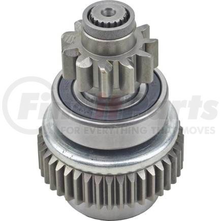 220-52076 by J&N - Drive Assembly Roller & Reduction Gear, 11T, 1.34" / 34mm OD, CW, 10 Spiral Spl.