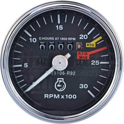 640-01009 by J&N - Tachometer/Hourmeter Mechanical, 0-3000 RPM