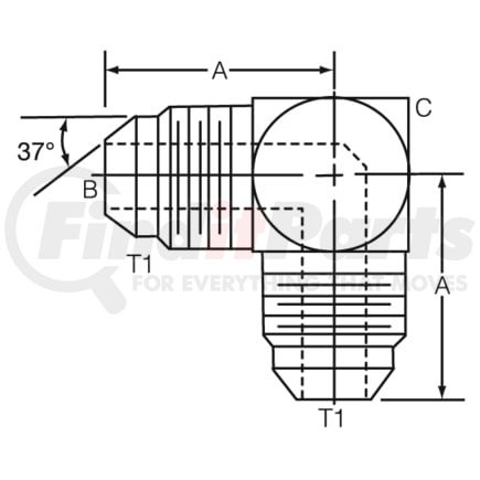 Dayco 144056 Hydraulic Coupling / Adapter 05MJ-05MJ90