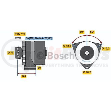 6-033-GB3-023 by BOSCH - 100% New Alternators