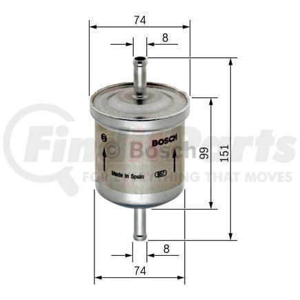 0450905201 by BOSCH - Filter - Fuel