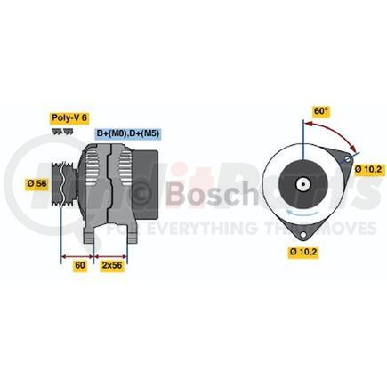 0-123-510-093 by BOSCH - Alternator