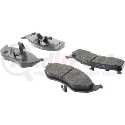 104.07300 by CENTRIC - Posi Quiet Semi-Metallic Brake Pads with Hardware